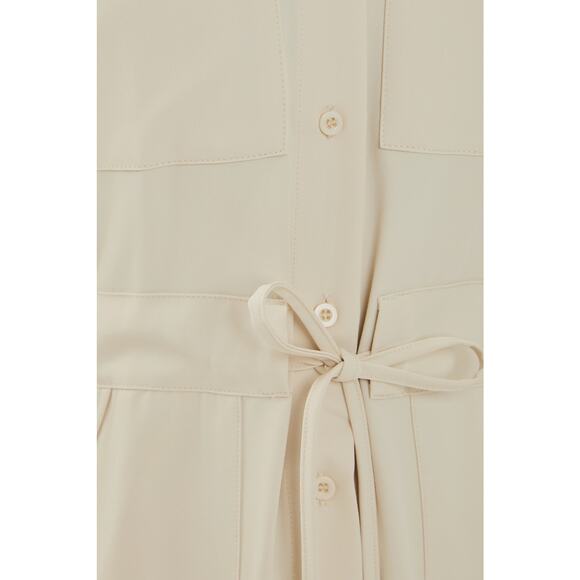 KLARRA STUDIOS NWOT BELTED BUTTON UP MIDI SHIRT DRESS IN IVORY Sz:Sm Ret$199 - Picture 7 of 8